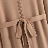 Autumn And Winter Women's V-Neck Base Knitted Long Dress  Loose Plus Size Solid Color Women's Dress