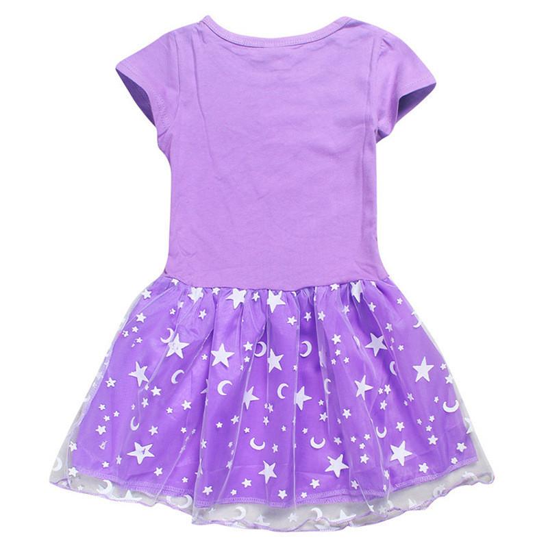 4 Color Kids Girls Kpop Mira Zoey Rumi Hunters Printed Mesh Dress