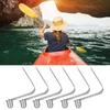 6Pcs Stainless Steel Kayak Paddle Spring Clips Replacement Awning Tent Poles Push Button Clips Tube Locking Pin Clips