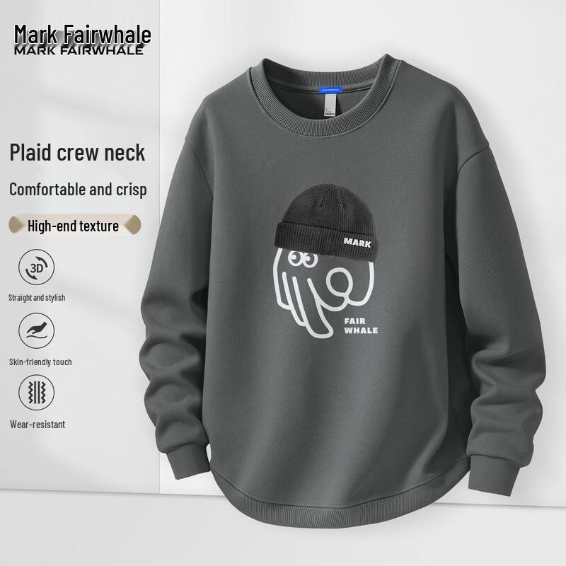 Mark Fairwhale Men's American Style Crewneck Sweatshirt