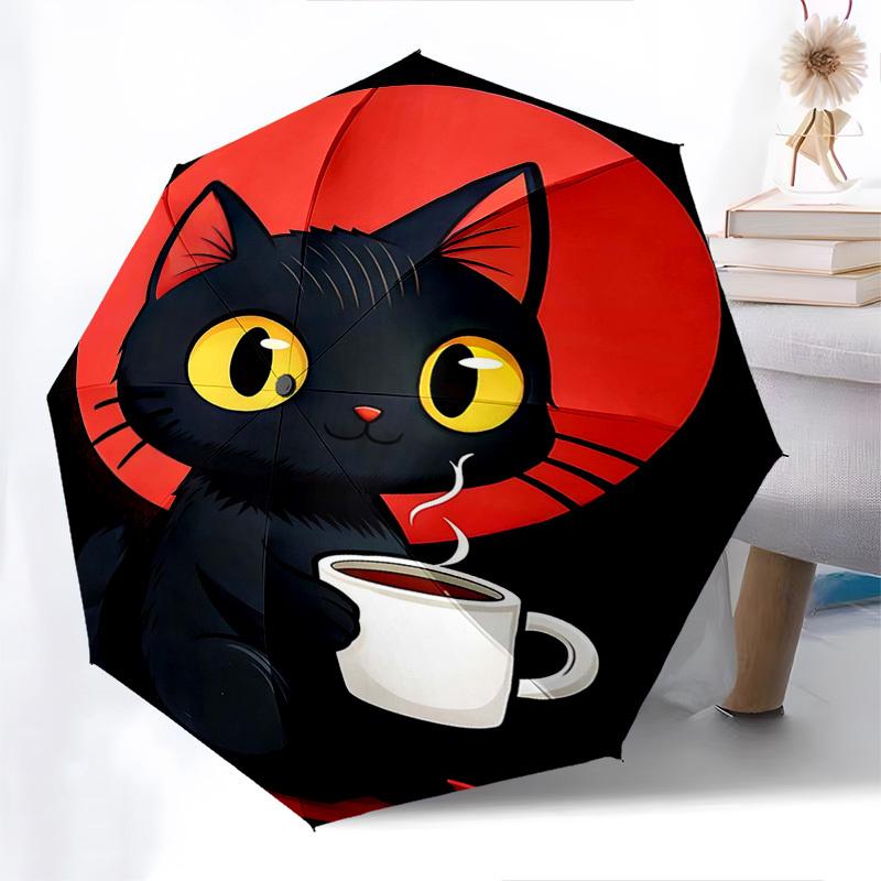 

1pc Automatic Opening/Closing Umbrella with Convenient Foldable Design, 8-Bone Iron Frame, Outdoor Umbrella, Perfect Gift for Fans, Travelers, Daily U