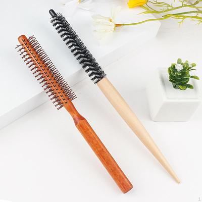 Lockenbürste / Mini-Rundbürste aus Holz, Profi / Styling-Tool / Lockenwicklerkämme / Rund