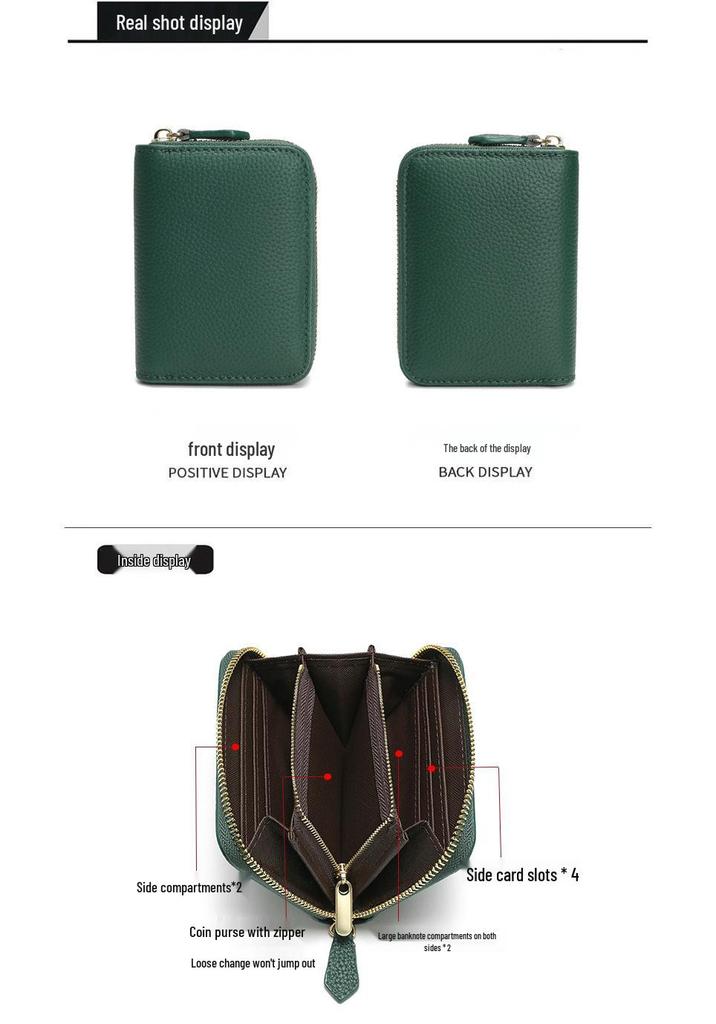 Japanese Cowhide Wallet for Men and Women – Compact Design, Large-Capacity Coin Purse