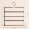 High Quality 5 Layers Trouser Hanger Foldable Stainless Steel Clothes Organizer Hanger Durable Wardrobe Hanger
