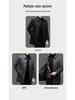Hengyuanxiang Herren Quadratischer Kragen Mittellanger Wollmantel mit Abnehmbarem Daunenfutter - 2025 Herbst/Winter Warmer Windbreaker
