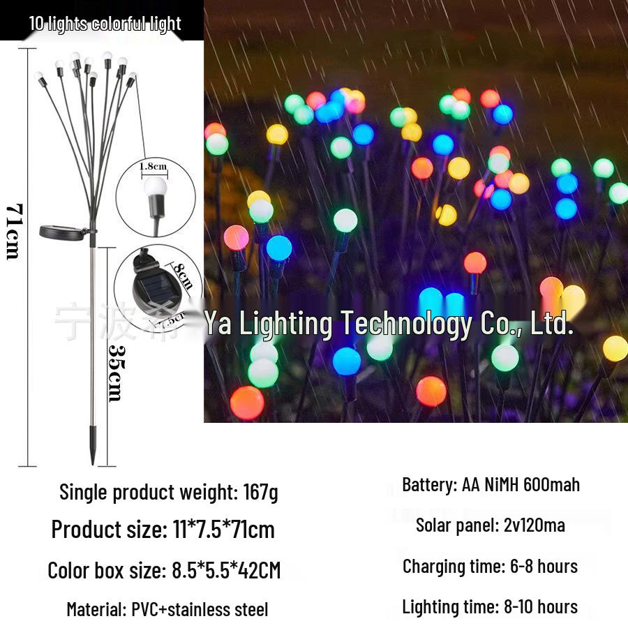 Solar Firefly Courtyard and Garden Sensor Lights