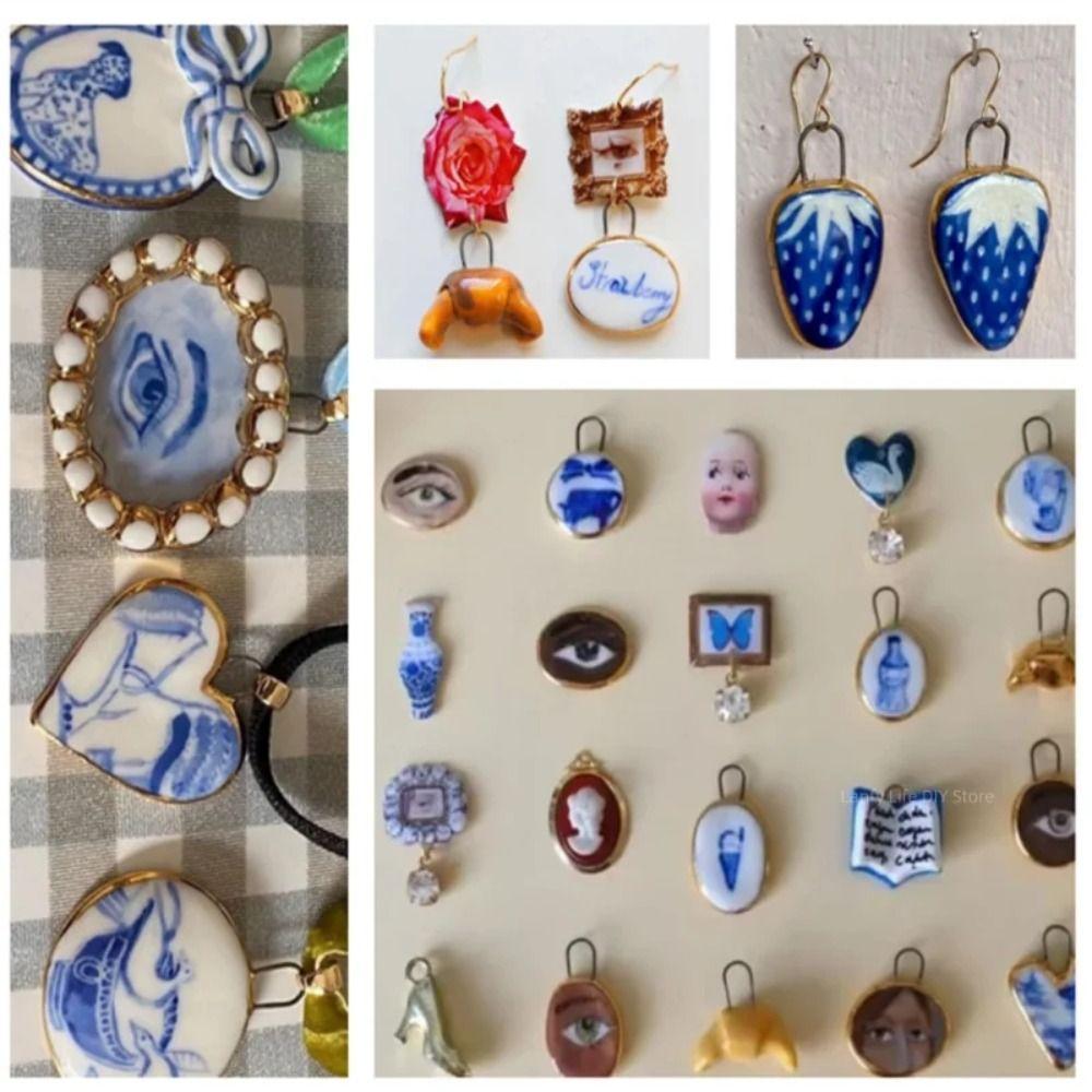 100pcs R Type Hanging Firing Hook High Temperature Resistance Hanging Burning Needle Ring Pendant