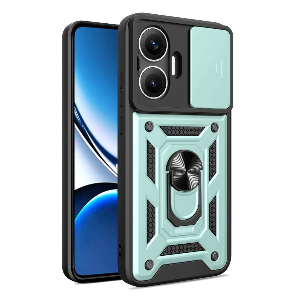 Capa For POCO F7 Case Armor Slide Camera Lens Protection Back Cover for Xiaomi POCO F7 Ring Stand Shockproof Funda