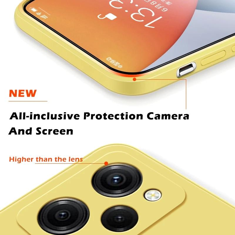Poco X5 X 5 Pocox5 Pro Case Original Square Liquid Silicone Phone Cases For Xiaomi Poco X3 Pro X5 Poco x5 Pro 5G Soft Case Cover