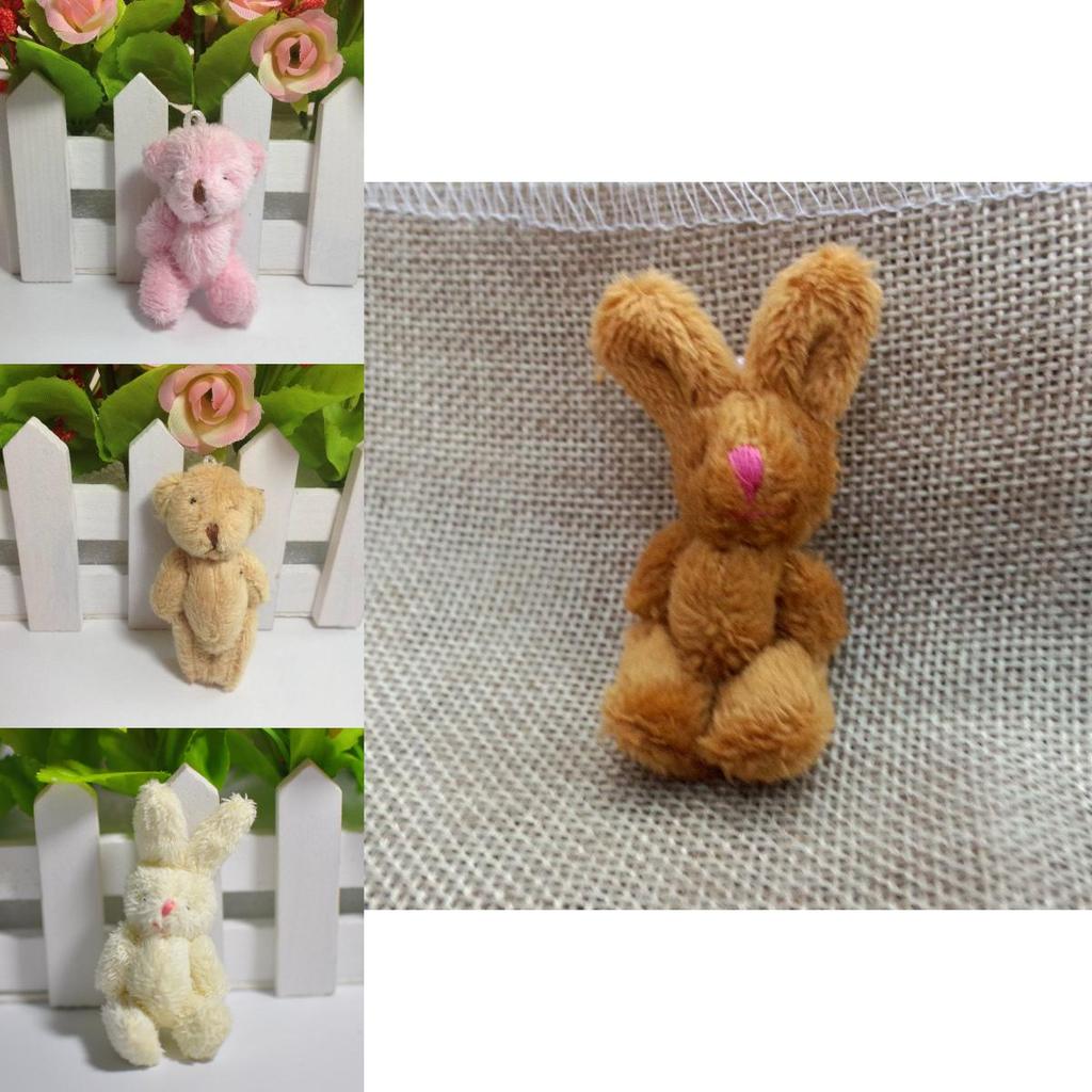 Adorable Mini Cute Plush Toy Tiny Rabbit Bear Doll With Soft And Cozy Feel
