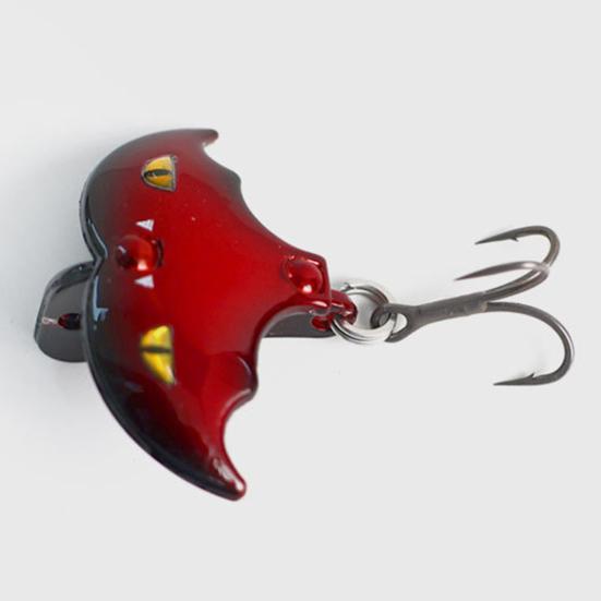 5Pcs Artificial Fishing Baits Hard Lures Treble Hook Design Floating Topwater Fishing Lures Bionic 3D Bat Baits