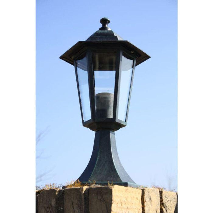 VidaXL Lampe de jardin Vert foncé/Noir Aluminium
