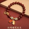 Glücks-Erdnuss-Zinnober-Armband für Damen S9 – Reines silber-vergoldetes Luxus-Erdnuss-Kaninchen-Armband, Geburtstagsgeschenk