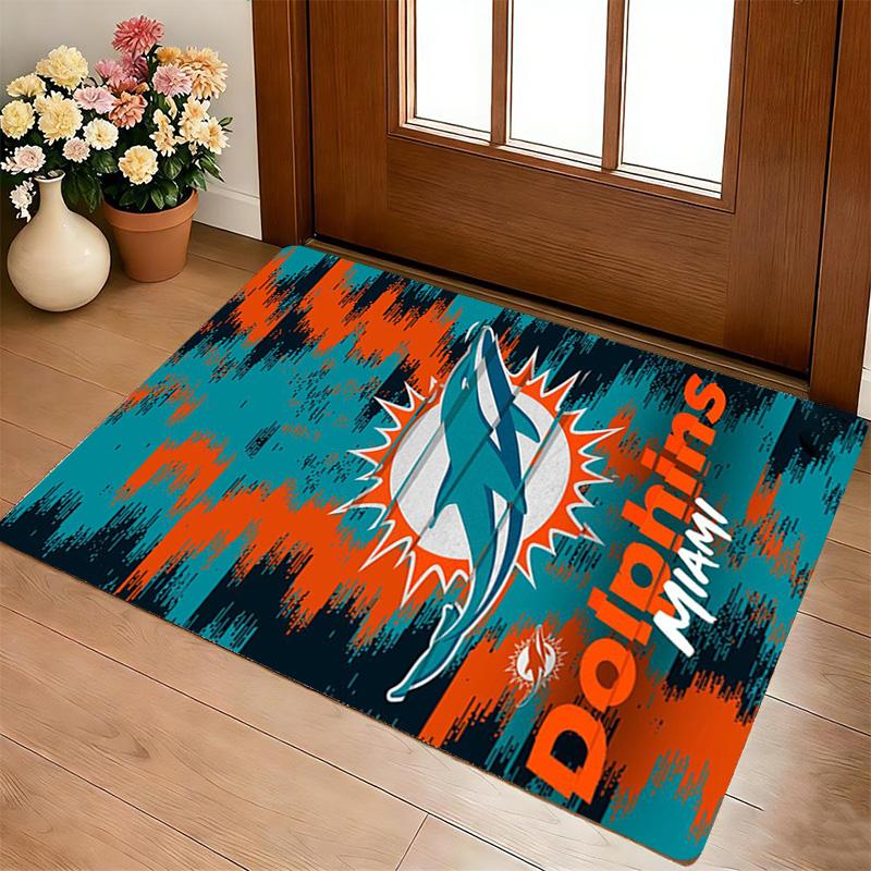 Dolphins Miami Living Room Nonslip Area Rug Soft Carpet For Bedroom Game Playroom Sofa Office Home Decor Doormat Christmas Gift C10269