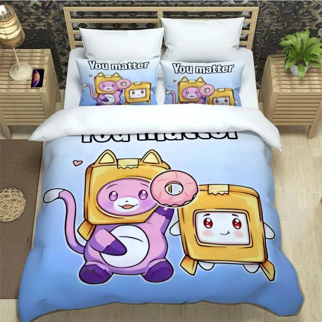 

Lovely L-Lankybox Beding Set For Bedrom Soft Modern Bedspreads Comefortable Children Kids Soft Duvet Cover Comfortable Quilt Cover And Pilowcase 135*200cm Eu-Single