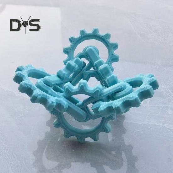 Infinity Gear Zabawka Fidget Redukcja Stresu Lęku Koncentracja Uwagi Kręcenie Skręcanie Przerzucanie Przekładnia Dzieci Nastolatki Dorośli Przenośna Podróż Sensoryczna Przekładnia Biurko