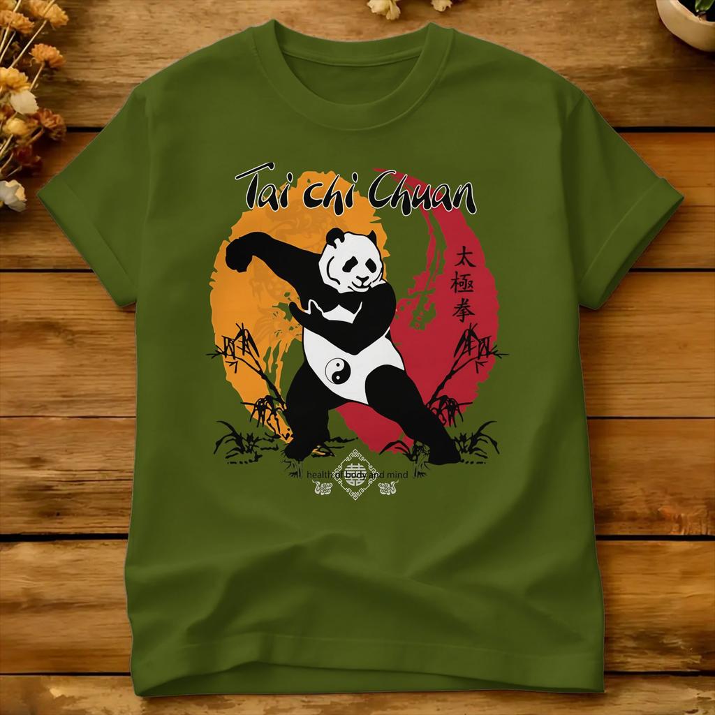 Tai Chi Yin Yang Golden Tshirt Summer Classic Tshirts 100 Cotton Trending Tee Shirt For Unisex Pattern Top Tees