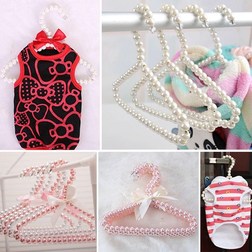 Children Home Plastic Simulated Pearl Clothes Peg Hanging Rack Organizer Pet Hanger Clothes Hanger