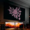 Cute pink spider web heart tapestry beautiful wall hangings bedroom home office Halloween home decoration holiday party decor