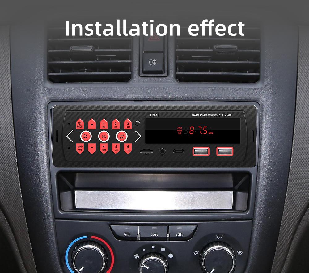 BQCC Car FM Radio Stereo Multimedia Player Digital Bluetooth FM Transmitter AUX Input USB Charging Port D3410