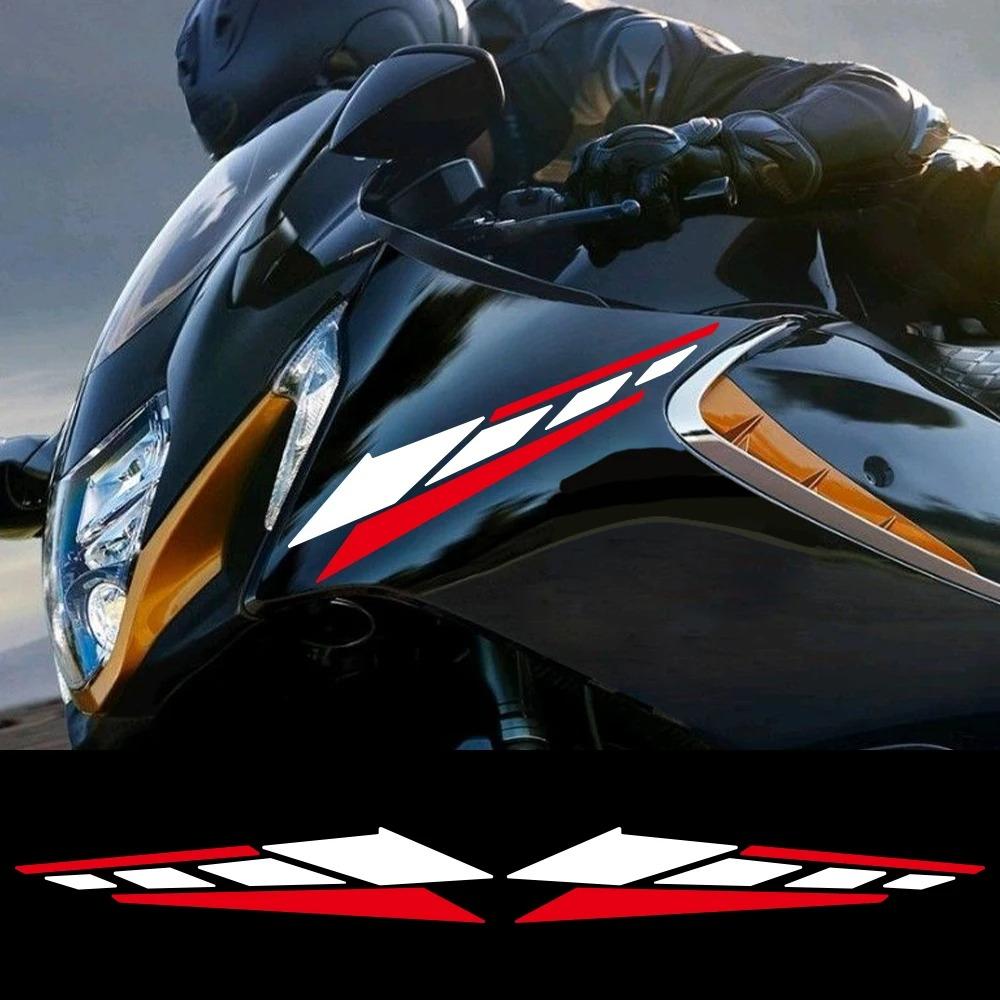 2PCS Motorcycle Front Fairing Decals Cool Motorbike Stickers Waterproof Electric Scooter Decor Stickers For Yamaha Suzuki Honda