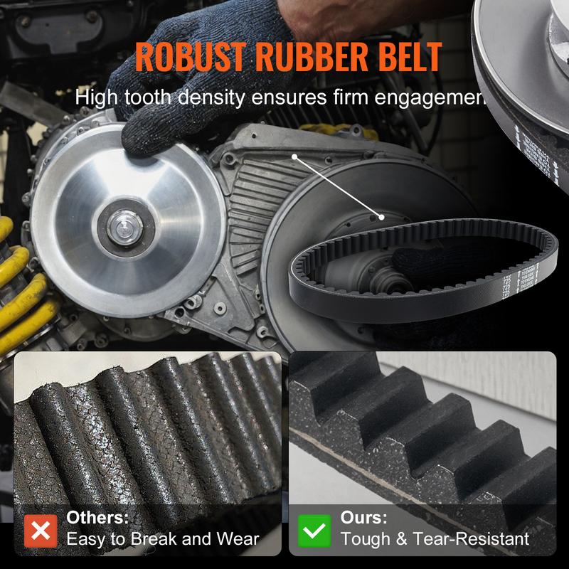 VEVOR Go-Kart Torque Converter Go-Kart Clutch Kit Series Asymmetrical Driver Pulley Replacement with Drive Belt Small Engines