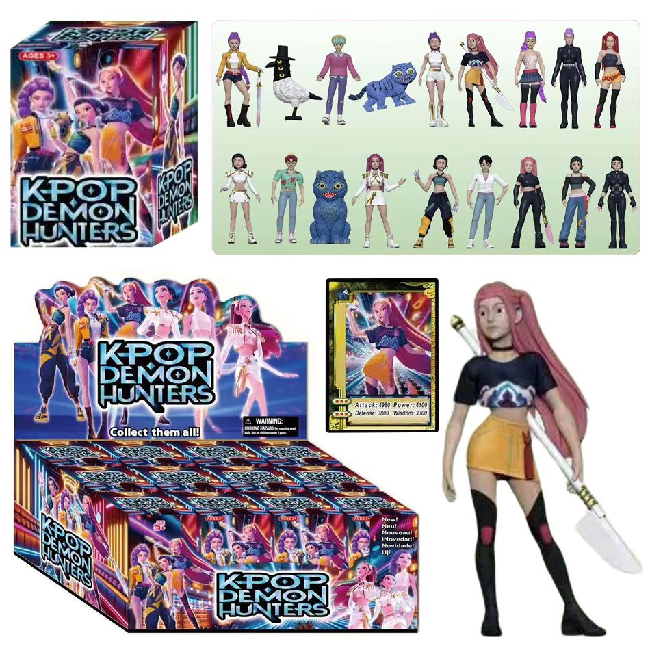 Anime Demon Hunters kör kutu Demon Hunters Rumi Mira Zoey Kaplan Oyuncak Masa Dekorasyonu Heykelcik Süs Çocuk Noel Hediyeleri