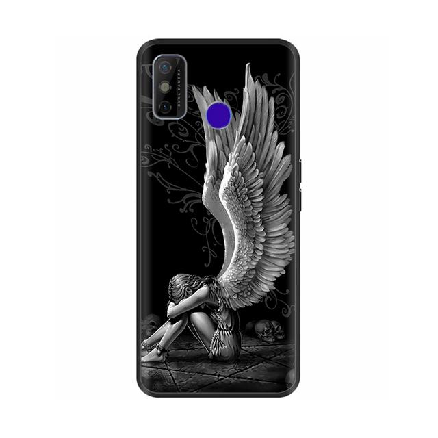 Pentru Tecno Spark 6 Go Husă pentru telefon Husa din silicon moale de desene animate pentru Tecno Spark 6 Go Spark6 Go Negru Tpu Bara de protecție drăguță de desene animate