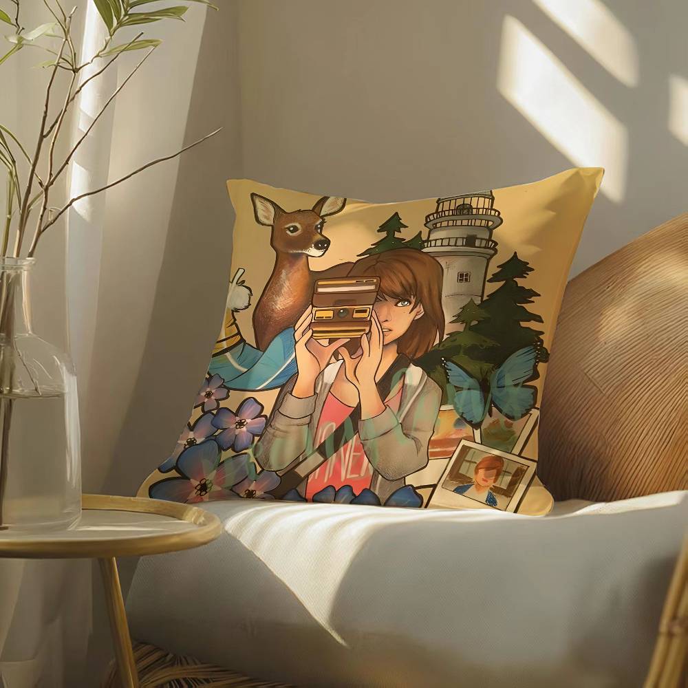 Game Life Is Strange-S Pillow Case Silky Elegant Comfort Sofa Bed  Invisible Zipper Beach Pillowcase