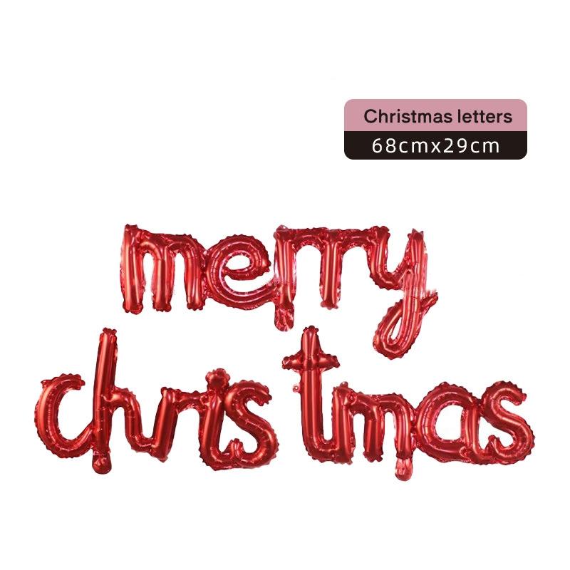 New Christmas themed party balloons standing snowmen Christmas trees aluminum film balloons, Happy New Year party decorations