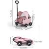 4 Wheels Foldable Pet Stroller Breathable 360° Rotating Handle Travel Dog Pram Retractable Handle Large Capacity Pet Cart Cats