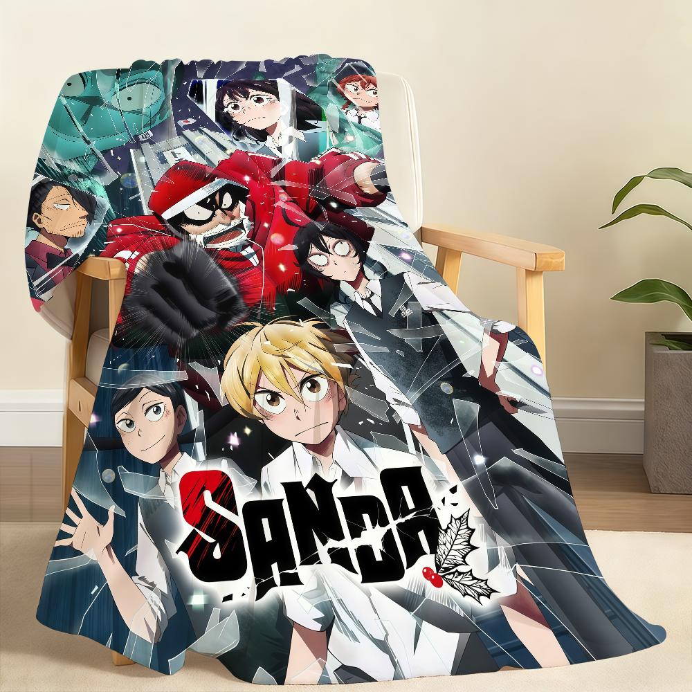 Hot Anime S Sanda A Cute Blanket Soft Throw Blanket for Home Bedroom Bed Sofa Picnic Travel Office Rest Cover Blanket Gift