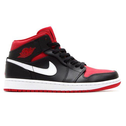 Jordan 1 Mid Black Gym Red White 554724-020