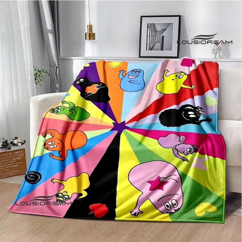 Barbapapa Cartoon Blankets Picnic blanket blankets for beds Flange Warm blanket Home travel blankets bed linings birthday gift