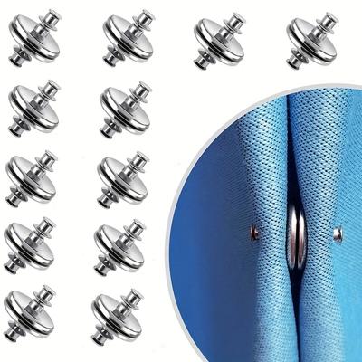 Fermatenda magnetici per tende da 12 paia, magneti per tende con puntina posteriore, pulsante di trattenimento magnetico per tende, fibbia per tende