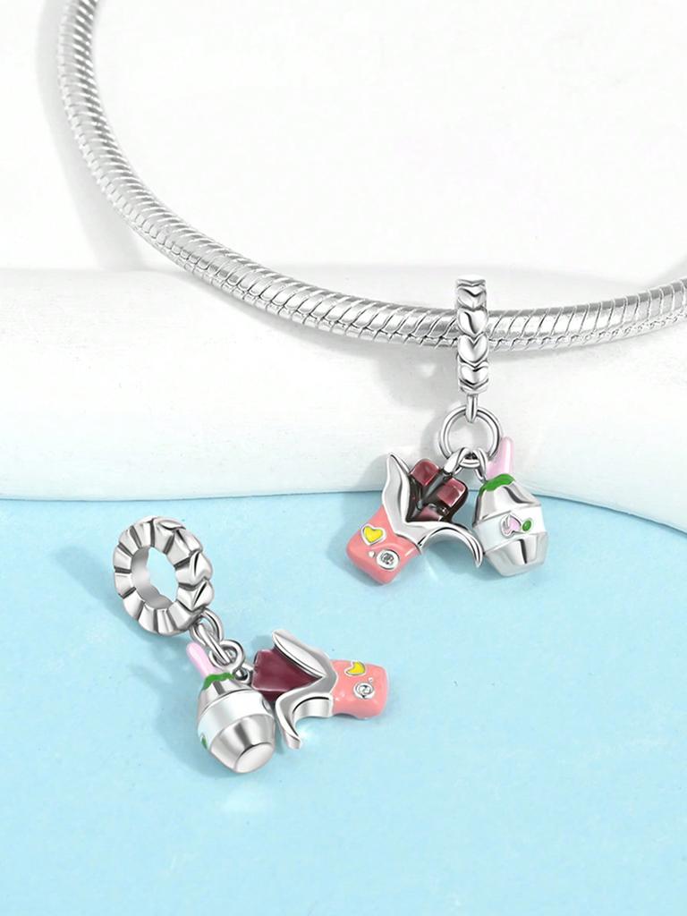 Copper Plated Original Charms Delicious Donut Cupcakes Beads Fit Bracelet Women'S Jewelry Gift