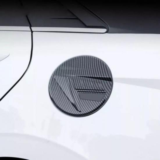 Carbon Fiber Car Fuel Gas Tank Cap Cover Trim Fit For Hyundai Elantra -2024