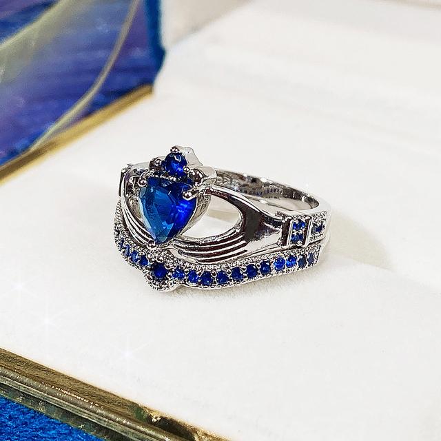 

Нежные женские кольца с изысканным дизайном «Руки держат любовь», яркие кристаллы CZ, аксессуары, эстетичный модный подарок 8