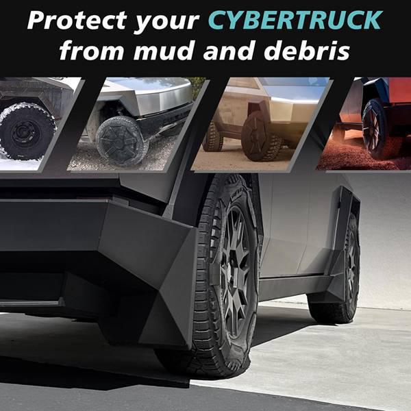 Tesla Cybertruck 2023-2024: Set of 4 Mudguards