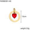 CARLIDANA Dainty Stainless Steel Crystal Charms for Jewelry Making Women Necklace Round 12 Zircon Birthstone Heart Pendants