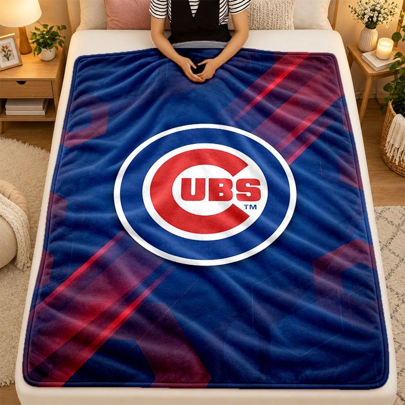 Flanell-DeckeChicago Cubs Warm Weich Überwurfdecke für Innen Sofa Bett Wohnzimmergebrauch