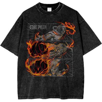 ONE PIECE Monkey D Luffy Gear Tričko Anime Retro Tričko Luffy Sauron Designový Ilustrační Vzor Street Sport Léto
