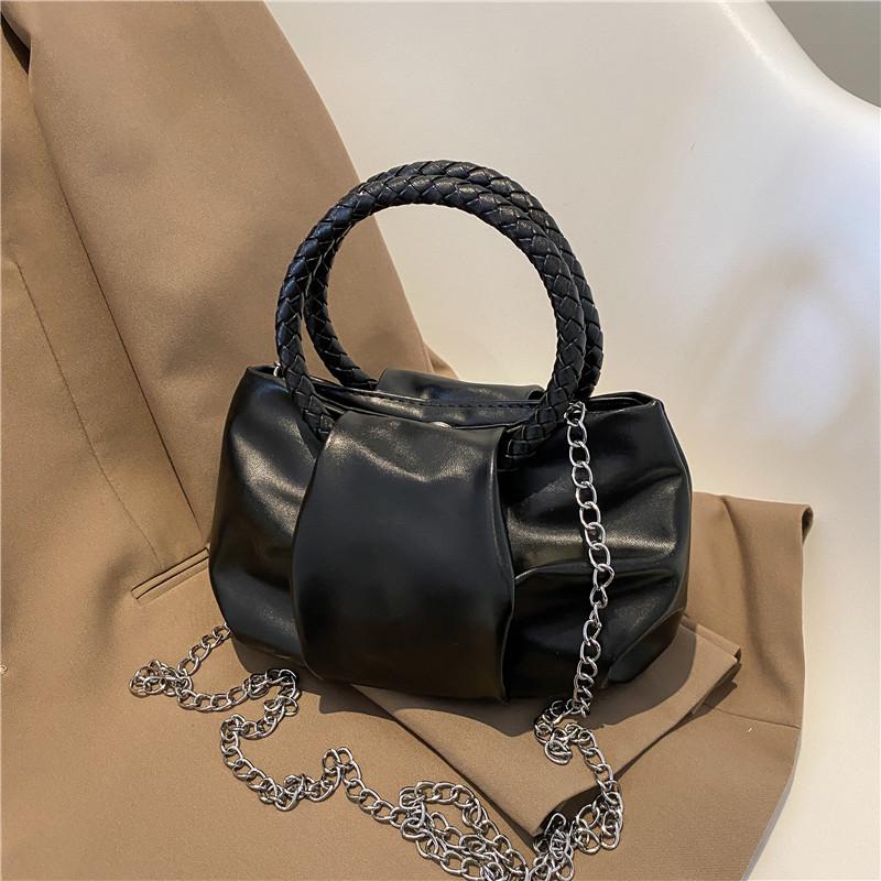 

Женская сумка через плечо из мягкой кожи, однотонная, минималистичная, женская, на одно плечо, модная, плиссированная, высокого качества, сумка-мессенджер