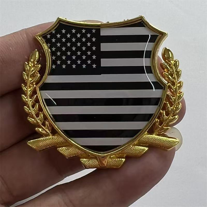 Metalowa Flaga Narodowa Samochodowa Naklejka Samochodowa Chiny Stany Zjednoczone Niemcy Francja Wielka Brytania Włochy Japonia Wietnam Korea Południowa Naklejka z Emblematem Bocznym