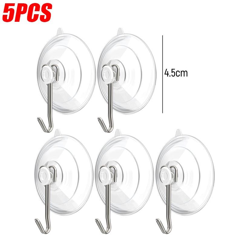 

Clear PVC Suction Cup Hook Keys Towel Hanging Hanger Bathroom Kitchen Self-adhesive Wall Hooks Holder for Glass Window Decor
