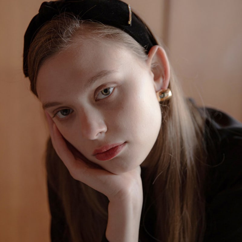 Jean Paul Clarisse Stone Velvet Ribbon Hairband JP-21-019HB