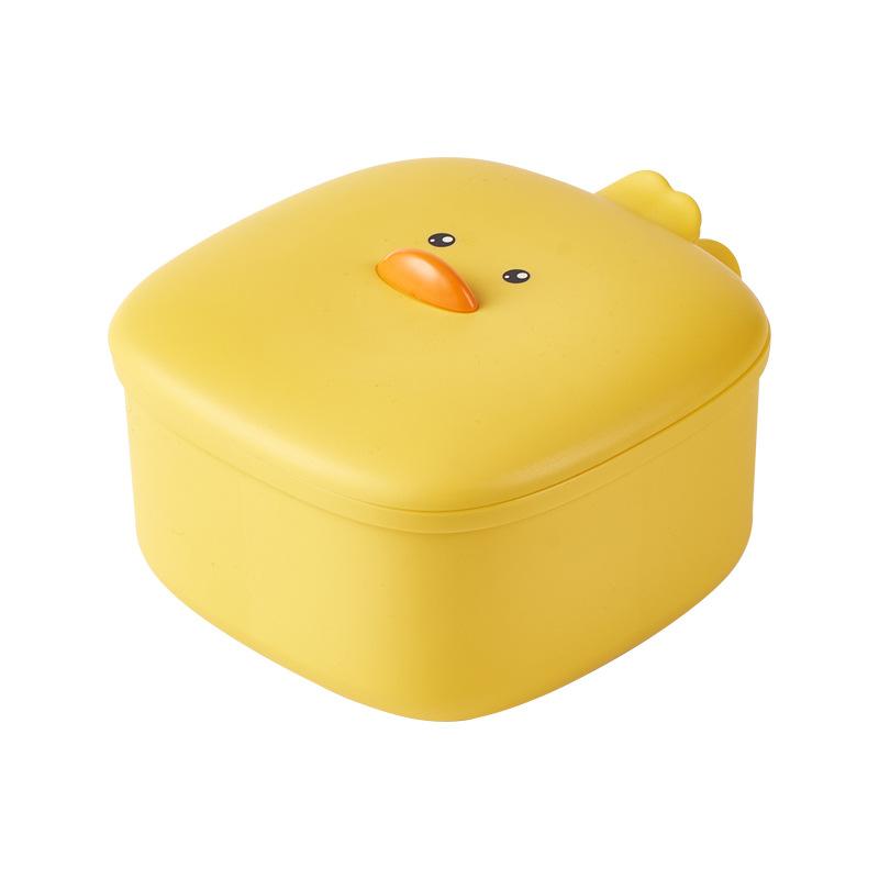 Four Grid Integrated Seasoning Box, Kitchen Supplies, Household Seasoning Combination, Small Yellow Duck Seasoning Box, Seasoning Storage Salt Tank