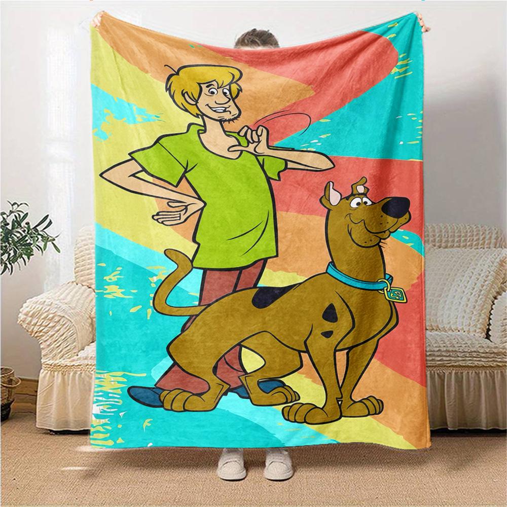 1Pc Scoobydoo Mystery Machine Blanket For Couch Bed Plush Cozy Fuzzy Blanket Super Soft Warm Blankets For Fall And Winter 0918155