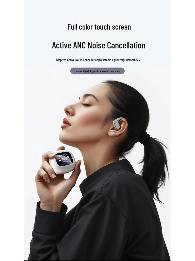 Kulak Kancalı ve Uzun Pil Ömrüne Sahip Dijital Ekranlı Kulak İçi Bluetooth Spor Kulaklıkları