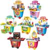 Cute Simulation Kids Ice Cream Shop Kitchen Cart Pretend Toy Set Role Play Gift